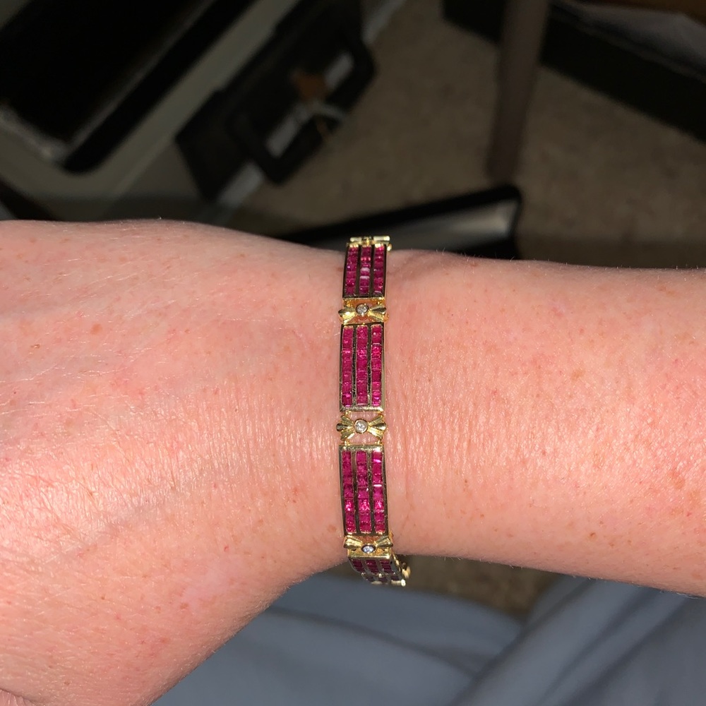 Ruby and diamond bracelet